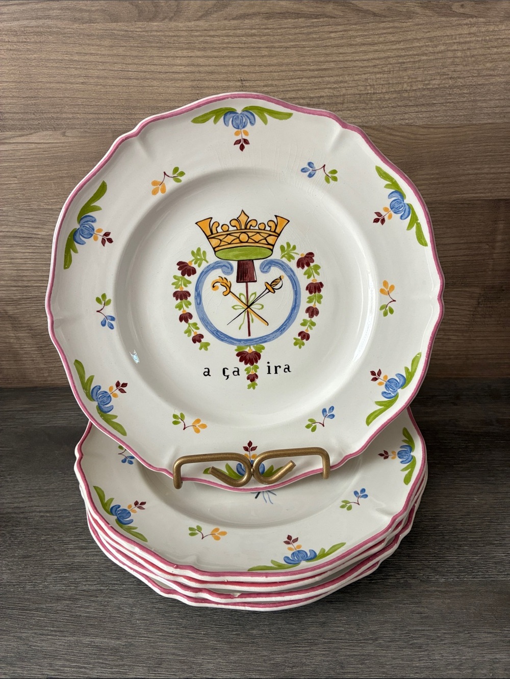 5 Saint Amand A Ca Ira French Revolution Bicentennial Dinner Plates